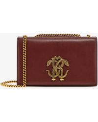 Roberto Cavalli - Shoulder Bag With Monogram Mirror Snake - Lyst
