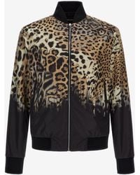 Roberto Cavalli - Jaguar Skin Print Bomber Jacket - Lyst
