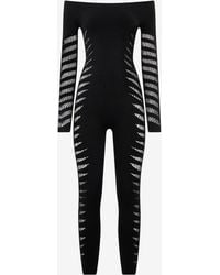 Roberto Cavalli - Perforated Zebra Pattern Jumpsuit - Lyst