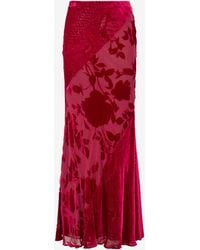 Roberto Cavalli - Rose And Python Pattern Long Skirt - Lyst