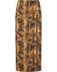 Roberto Cavalli - Gonna A Tubino Con Stampa Cobra - Lyst
