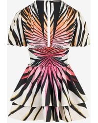 Roberto Cavalli - Ray Of Paradise Print Dress Mini - Lyst