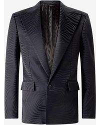 Roberto Cavalli - Blazer Mit Einfarbigem Motiv Tiger Skin - Lyst