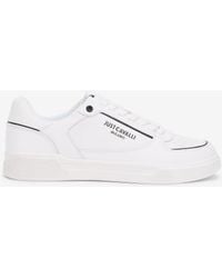 Roberto Cavalli - Leather Sneakers With Logo - Lyst
