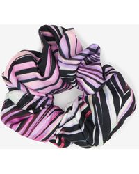 Roberto Cavalli - Ray Of Paradise Print Silk Scrunchie - Lyst