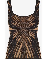 Roberto Cavalli - Knit Top With Ray Of Print - Lyst