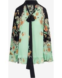 Roberto Cavalli - Kimono Print Mini Dress - Lyst