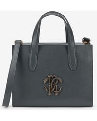 Roberto Cavalli - Slate Shoulder Bag With Rc Monogram - Lyst