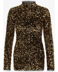 Roberto Cavalli - Mini Robe À Sequins Dorés - Lyst