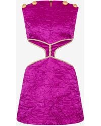 Roberto Cavalli - Cut-Out Detail Mini Dress - Lyst