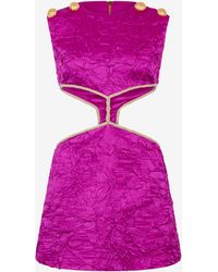 Roberto Cavalli - Cut-Out Detail Mini Dress - Lyst