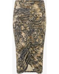 Roberto Cavalli - Skirt With Python Print - Lyst