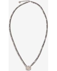 Roberto Cavalli - Necklace With Double Chain And Rc Monogram - Lyst