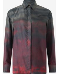 Roberto Cavalli - Silk Shirt With A Mottled Effect - Lyst