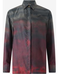 Roberto Cavalli - Silk Shirt With A Mottled Effect - Lyst