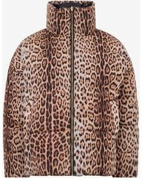 Roberto Cavalli - Wendbare Daunenjacke Mit Marble-Print - Lyst