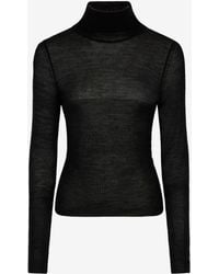 Roberto Cavalli - Silk/Wool-Blend Turtleneck - Lyst