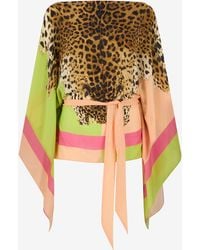 Roberto Cavalli - Kaftán De Seda Con Estampado Cavalli Pop - Lyst