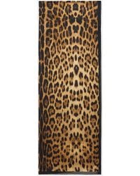 Roberto Cavalli - Silk Scarf With Jaguar Skin Print - Lyst