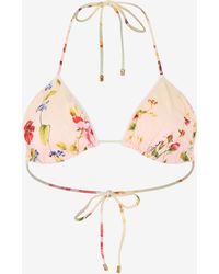 Roberto Cavalli - Top De Bikini Con Estampado Miami Flowers - Lyst