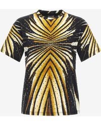 Roberto Cavalli - T-Shirt With Ray Of Print - Lyst