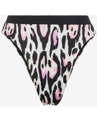 Roberto Cavalli - Jaguar-Print Bikini Bottoms - Lyst