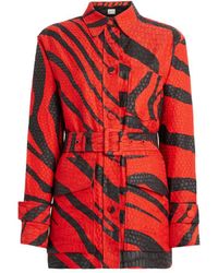 Roberto Cavalli - Macro Zebra Print Iguana Jacquard Jacket - Lyst