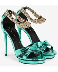 Roberto Cavalli - Crystal-embellished Panther Head Sandals - Lyst