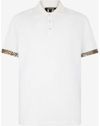 Roberto Cavalli - Polo With Jaguar Skin Details - Lyst