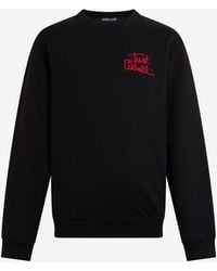 Roberto Cavalli - Sweat-Shirt Col Rond Avec Logo Brodé - Lyst