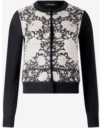 Roberto Cavalli - Silk-Blend Cardigan With Flowers - Lyst