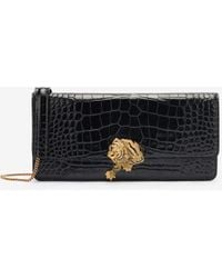 Roberto Cavalli - Bolso De Mano Clutch Largo Roar Estampado Cocodrilo - Lyst