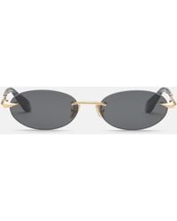 Roberto Cavalli - Oval Rimless Sunglasses - Lyst