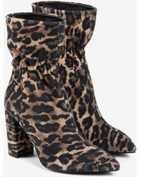 Roberto Cavalli - Stiefeletten Mit Leoparden-Print - Lyst