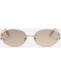 Roberto Cavalli - Round Shape Rimless Sunglasses - Lyst