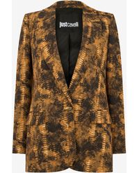 Roberto Cavalli - Python Print Jacket - Lyst