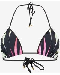 Roberto Cavalli - Ray Of Paradise Print Triangle Bikini Top - Lyst