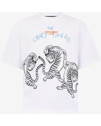 Roberto Cavalli - T-Shirt With Printed Tigers - Lyst