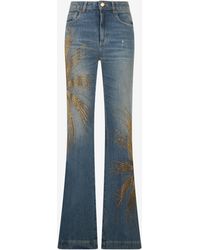 Roberto Cavalli - Jeans With Rhinestones - Lyst