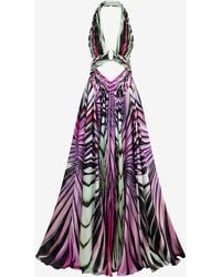 Roberto Cavalli - Vestido Maxi De Seda Con Estampado Ray Of Paradise - Lyst