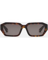 Roberto Cavalli - Sunglasses With Wide Rectangular Front And Fangs - Lyst