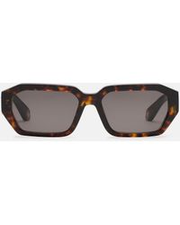Roberto Cavalli - Sunglasses With Wide Rectangular Front And Fangs - Lyst