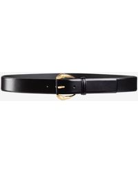 Mens Accessories Belts Roberto Cavalli Leather Tooth-shaped Buckle Belt in Black for Men 