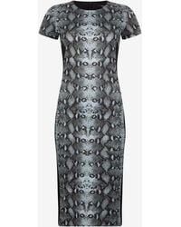 Roberto Cavalli - Abito Midi Stampa Pitone - Lyst