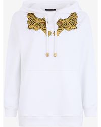 Roberto Cavalli - Sweatshirt Hoodie With Tiger Embroidery - Lyst