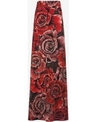 Roberto Cavalli - Just Cavalli Rose-Print Maxi Skirt - Lyst
