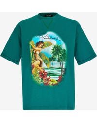 Roberto Cavalli - Hawaii Print T-Shirt - Lyst