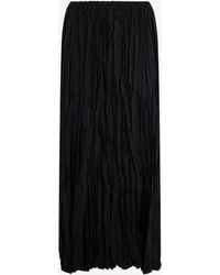 Roberto Cavalli - Silk Midi Skirt With Monogram Rc - Lyst