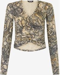 Roberto Cavalli - Top With Python Print - Lyst