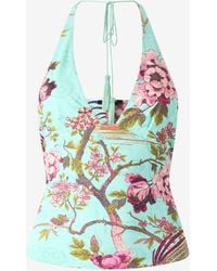 Roberto Cavalli - Top Con Stampa Oriental Bird - Lyst